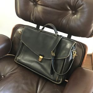 Classic COACH Leather Portfolio Briefcase Satchel